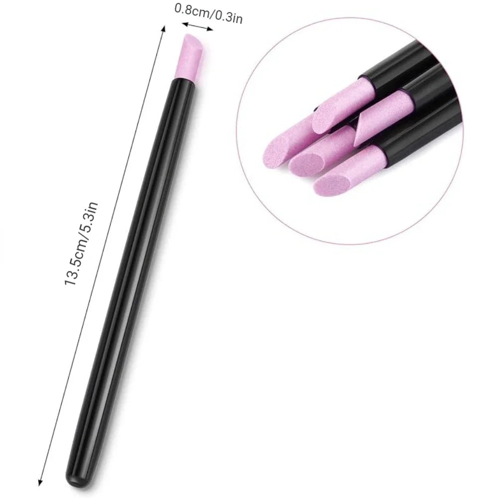 Quartz Nail Skin Grinding Pen Cuticle Remover Trimmer Dead Skin Remover Nail Polish Pen Manicure Stick Nail Files Manicure Tools