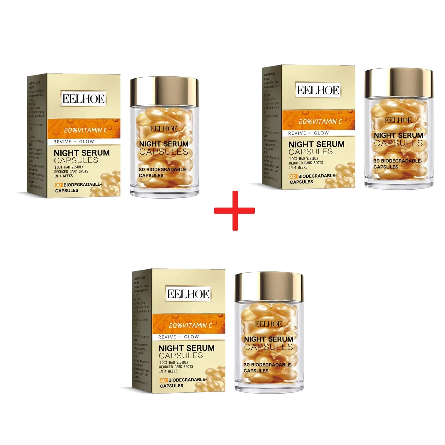 Vitamin C Facial Capsule Serum Moisturizing Anti Aging Wrinkle Removal Dark Spots Repair Acne Skin Rejuvenation Essence Capsules