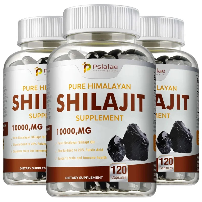 Shilajit Supplements - Supports Brain Health, Improves Cognitive Function, Enhances Memory & Concentration, and Boosts Immunity