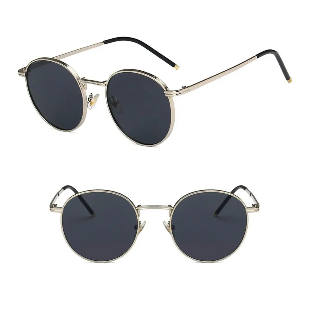 Hip Hop Metal Frame Fishing Women's Eyewear Women Men Sunglasses Round Sun Glasses Shades