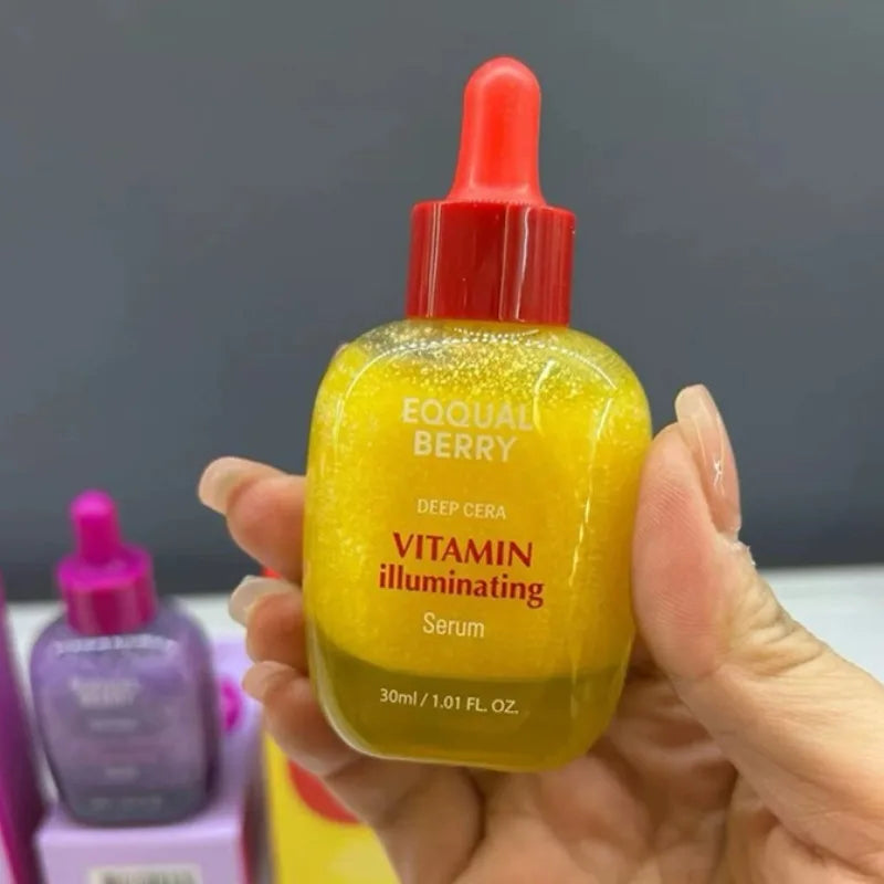 EQQUALBERRY Deep Care Facial Serum Moisturizing Brightening Smoothing Skin Serum VITAMIN Illuminating Plumping Serum Skin Care