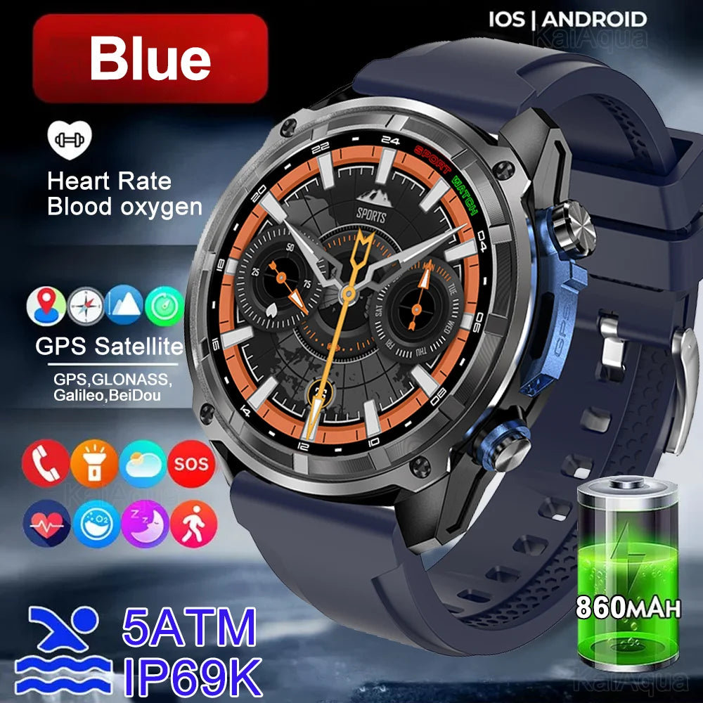 DT G1 Outdoor Sports Smartwatch 860mAh Battery 1.53inch AMOLED Screen Men's Watch Compass 5ATM Waterproof BT Call Smart Watch