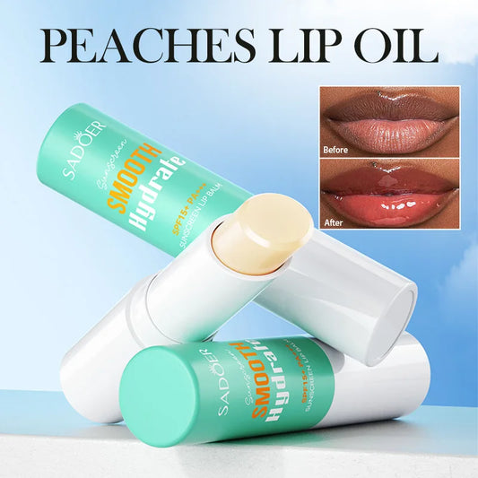 SADOER Lip Sunscreen Solar Blocker Lip Balm Moisturizing Anti Wrinkles Hydrating Whitening Lipstick For Lips Skin Care