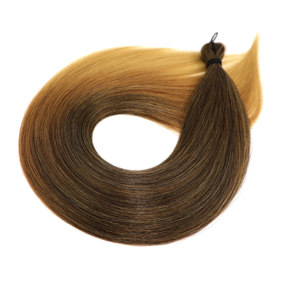 Magicae Braiding 28inches Hair 72cm Heat Resistant Ash Blonde Ombre Brown Sliver White 60# Cold Fusion Micro Crochet Hair Weave