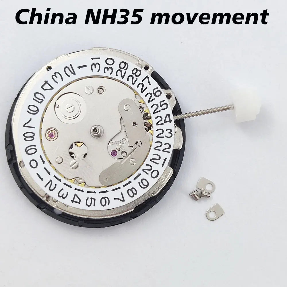 China NH35 Movement Date At 3 o'clock High Accuracy 24 JewelsCalendar High Accuracy Automatic Mechanical NH35A Mechanical MOVT