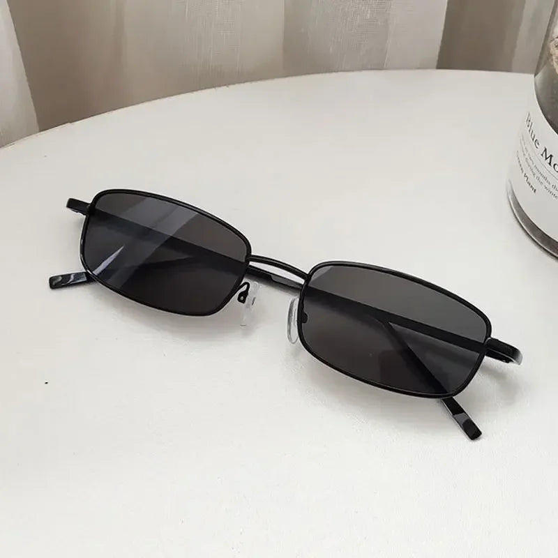 New Fashion Small Rectangle Sunglasses Men Women Vintage Square Driving Sun Glasses Luxury Brand Metal Frame Eyewear 선글라스