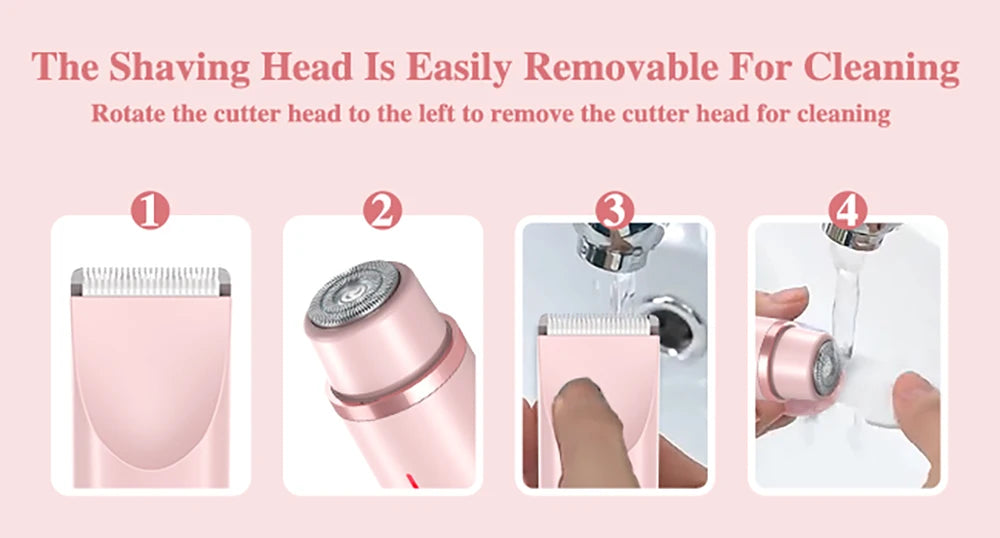 Electric Shaver for Women Arms Armpit Legs Pubic Hair Electric Razors for Women Rechargeable Bikini Trimmer for Women Body Hair