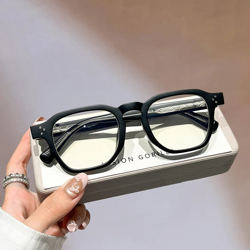 Classic Vintage Glasses Frame Men Women Ultralight TR90 Square Spectacles Frame Anti Blue Light Optical Eyeglasses