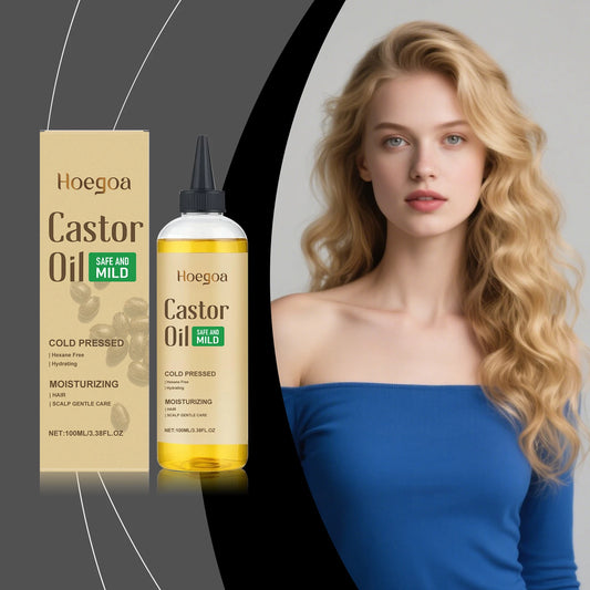 Castor Oil Essential Oil For Hair Strengthen Scalp Care Repair Damaged Dryness Prevent Hair Loss Moisturizing Hair Regrowth Oil