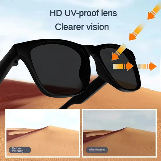 OPPO Bluetooth Smart Glasses AI Translation Object Recognition with Camera for Taking Photos Voice Assistant Calling and Music