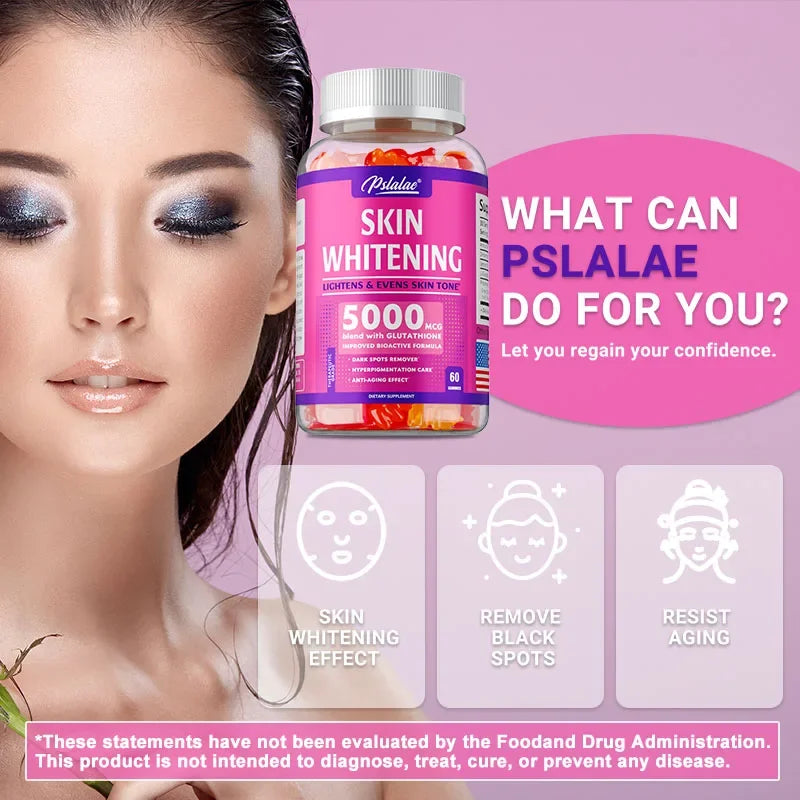 Skin Whitening Gummies - Brighten Skin Tone, Whiten and Anti-aging, Anti-oxidation, Enhance ImmunityCapsule