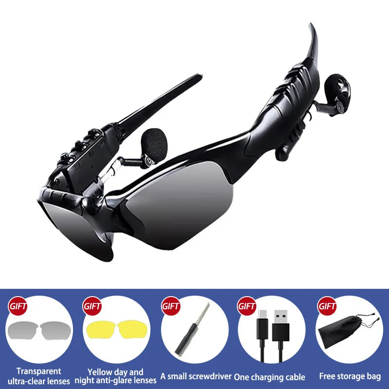 Xiaom Smart Sunglasses Photo Sense Camera Bluetooth Music Call Intelligent Recording Waterproof Glasses Outdoor Sports Cycling