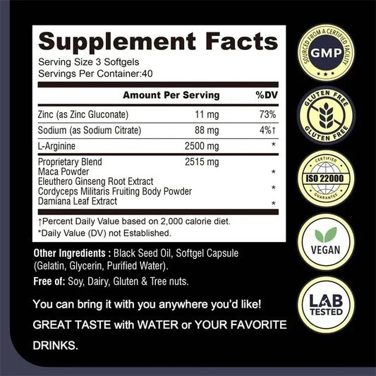 Maca Root Supplement - Boost Endurance & Strength, Relieve Fatigue and Promote Blood Circulation, Promote Muscle Growth