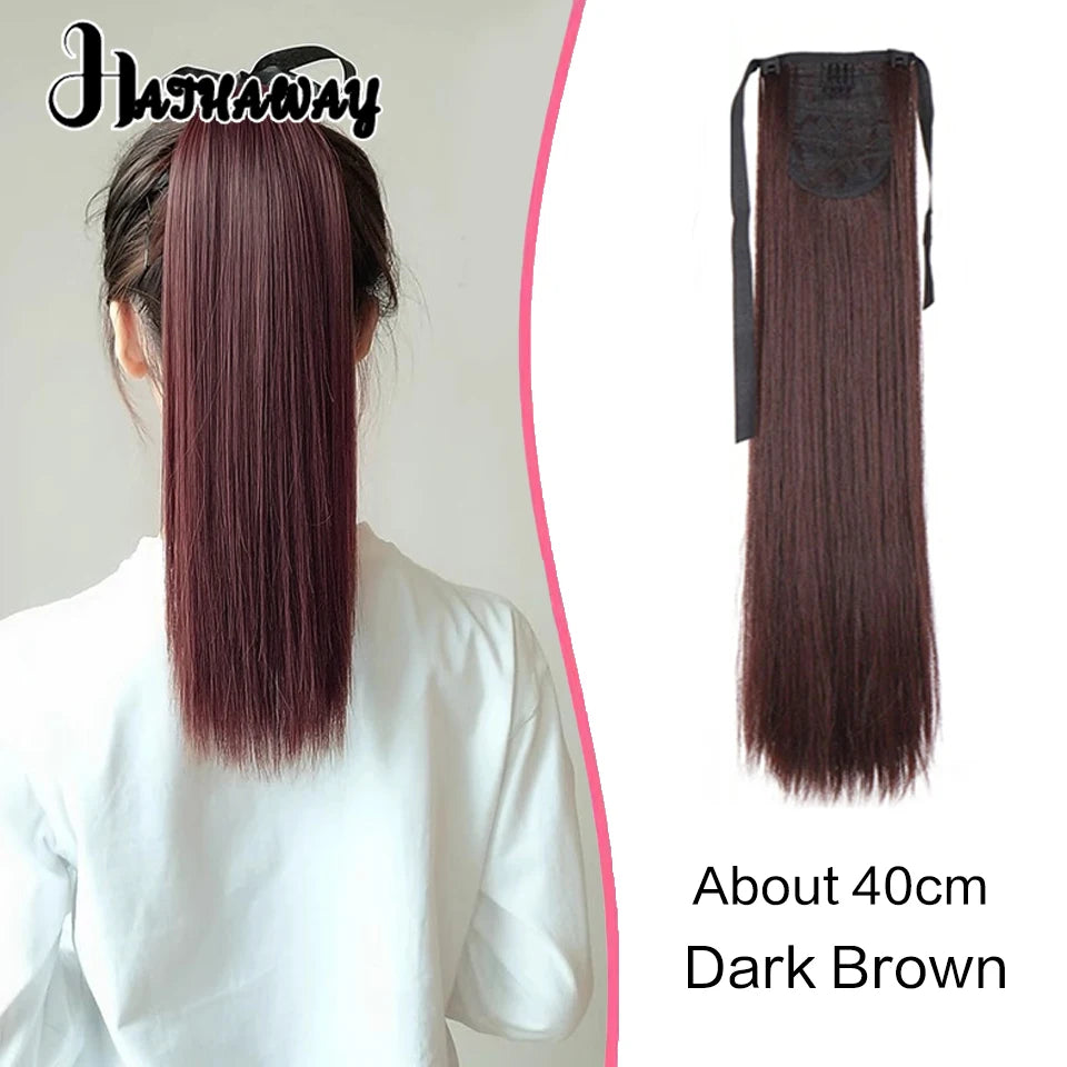 14 Inch Wavy Long Curly Hair Strap-type Pear Flower Curly Wig Ponytail Female Synthetic Fluffy Natural Shopping Commuting Wear