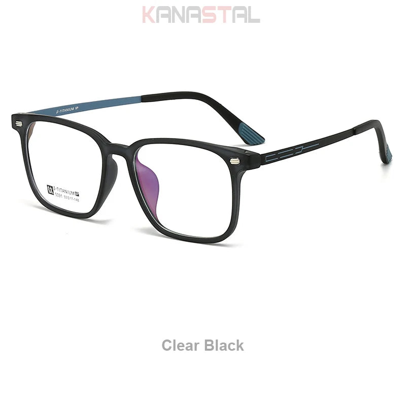 Men Rubber Titanium Square Eyeglasses Frame Anti Fatigue Lenses Women Computer Glasses Prescription Myopia Reading Eyewear Frame