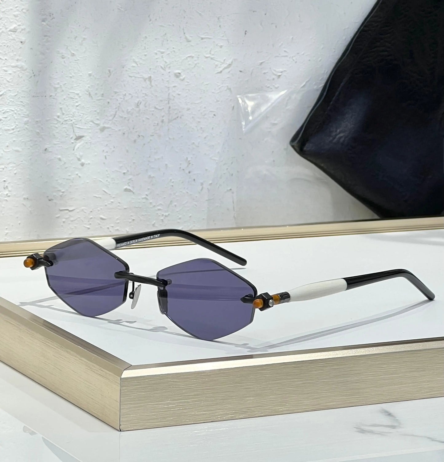 Germany Style Alloy Sunglasses Diomand Acetate Maske P60 Classical Luxury Designer Brand Solar Uv400 Rimless Sunglasses