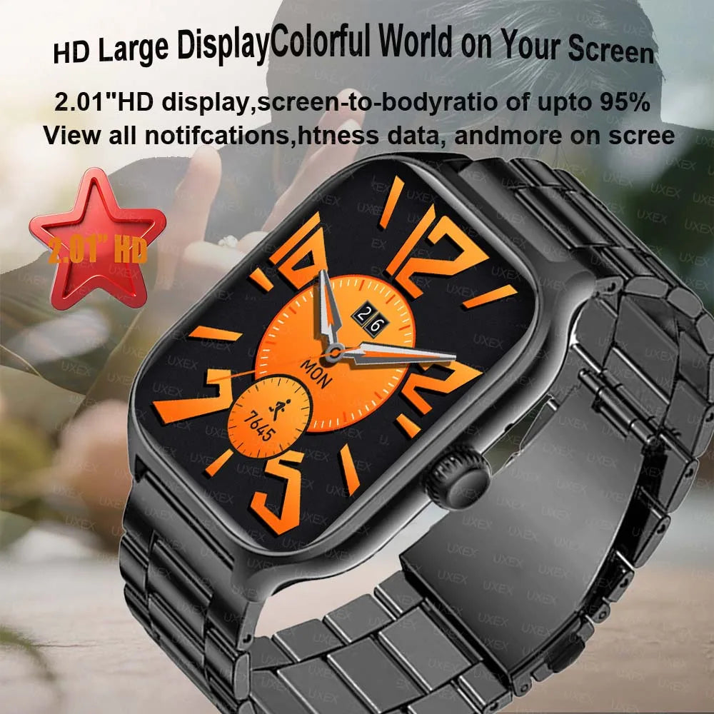 Luxury Smartwatch Watch For Women Watches Bluetooth Call Voice Assistant Music Fitness Bracelet Christmas Gift Watches Men Sport