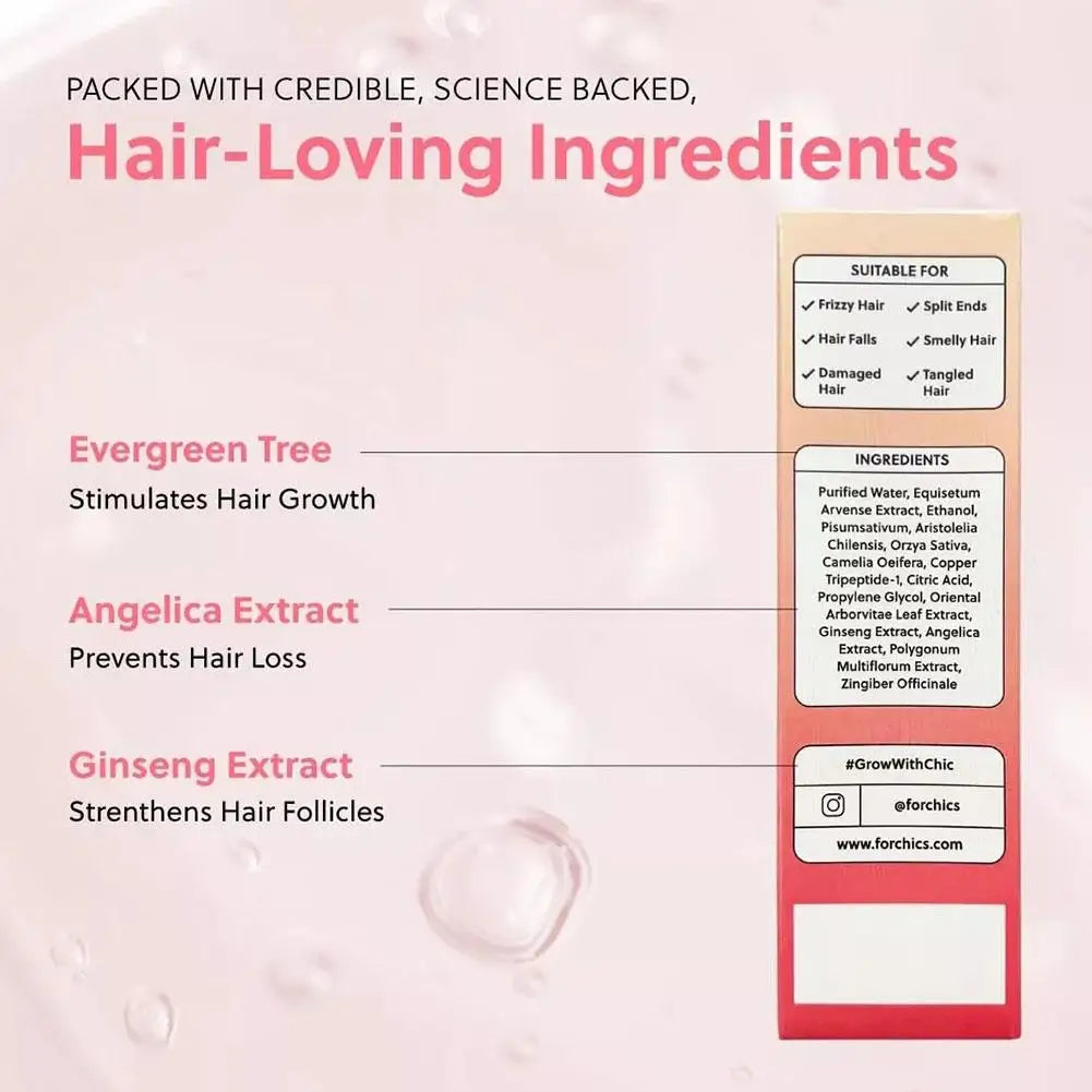 Forchics Advanced Hair Growth Spray Long-lasting Nourishing Hydrating Oil Control Anti Hair Loss Treatment Fast Hair Growth
