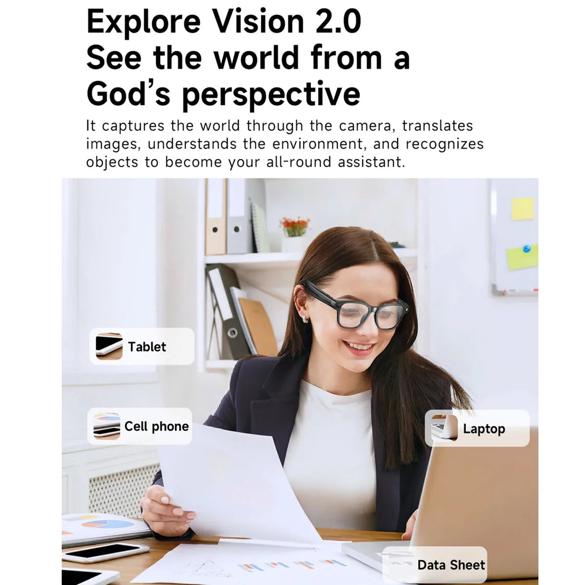 Smart Glasses Bluetooth with Video Camera Color-Change Lenses Prescription Lenses Wifi Transmission Photo 800W Camera AI Glasses
