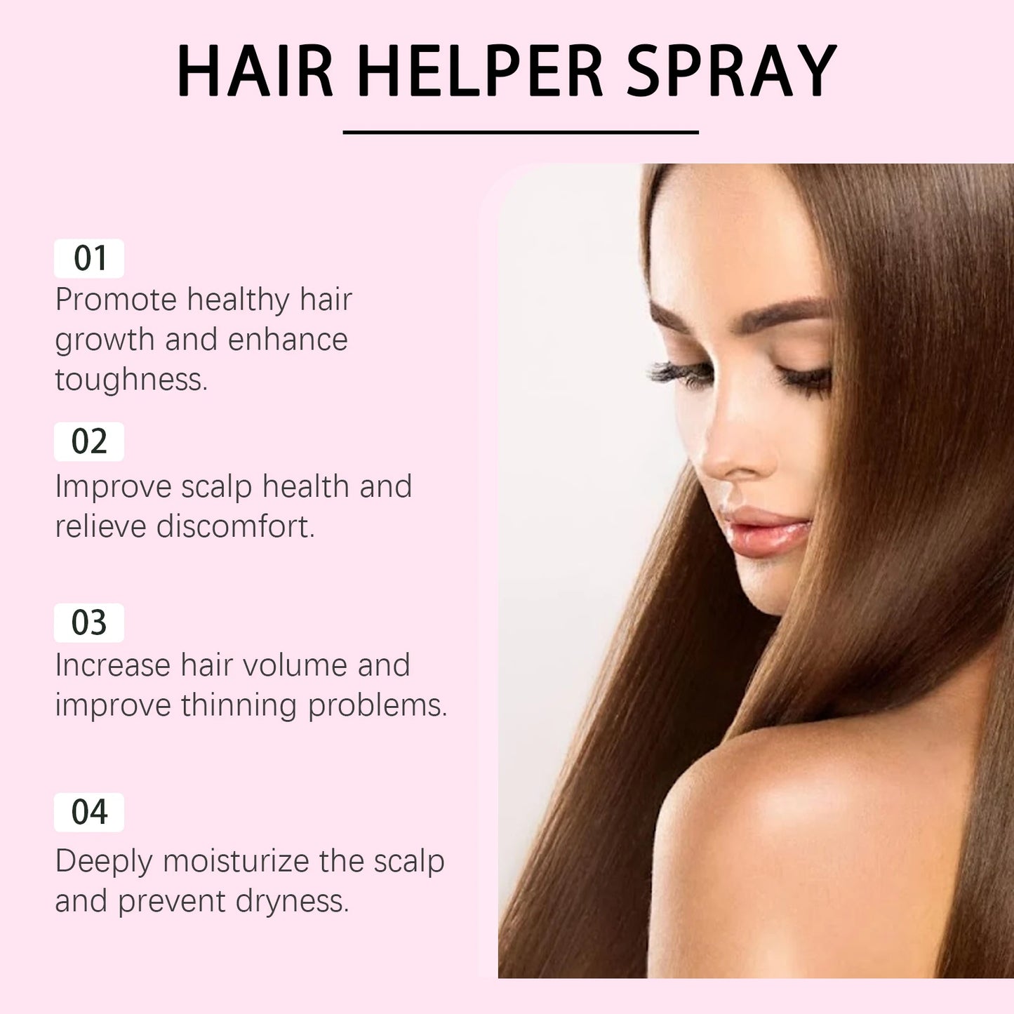 Rosemary Oil for Hair Growth Improves Thinning Hair Nourishing Scalp Split Ends Dry Damage Repair Shiny Hair Strengthening Spray