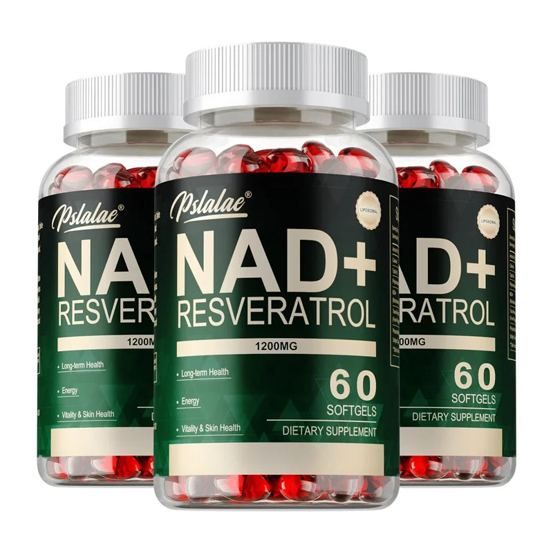 NAD+ Resveratrol - Supports Cell Health, Brightens Skin, Improves Energy and Vitality, Antioxidant
