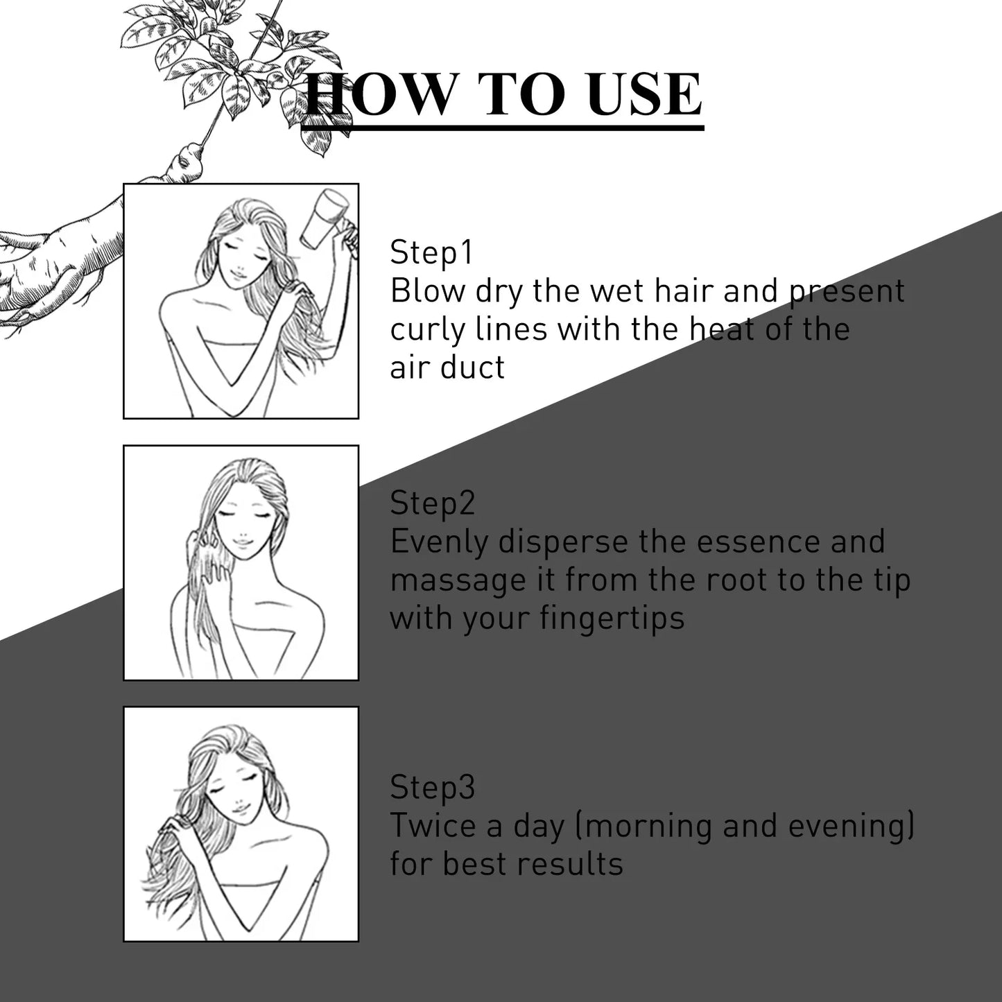 Hair Growth Essence Oil Repair Frizzy Damaged Hair Nourishing Roots Moisturizing Scalp Powerful Hair Regrowth Massage Liquid