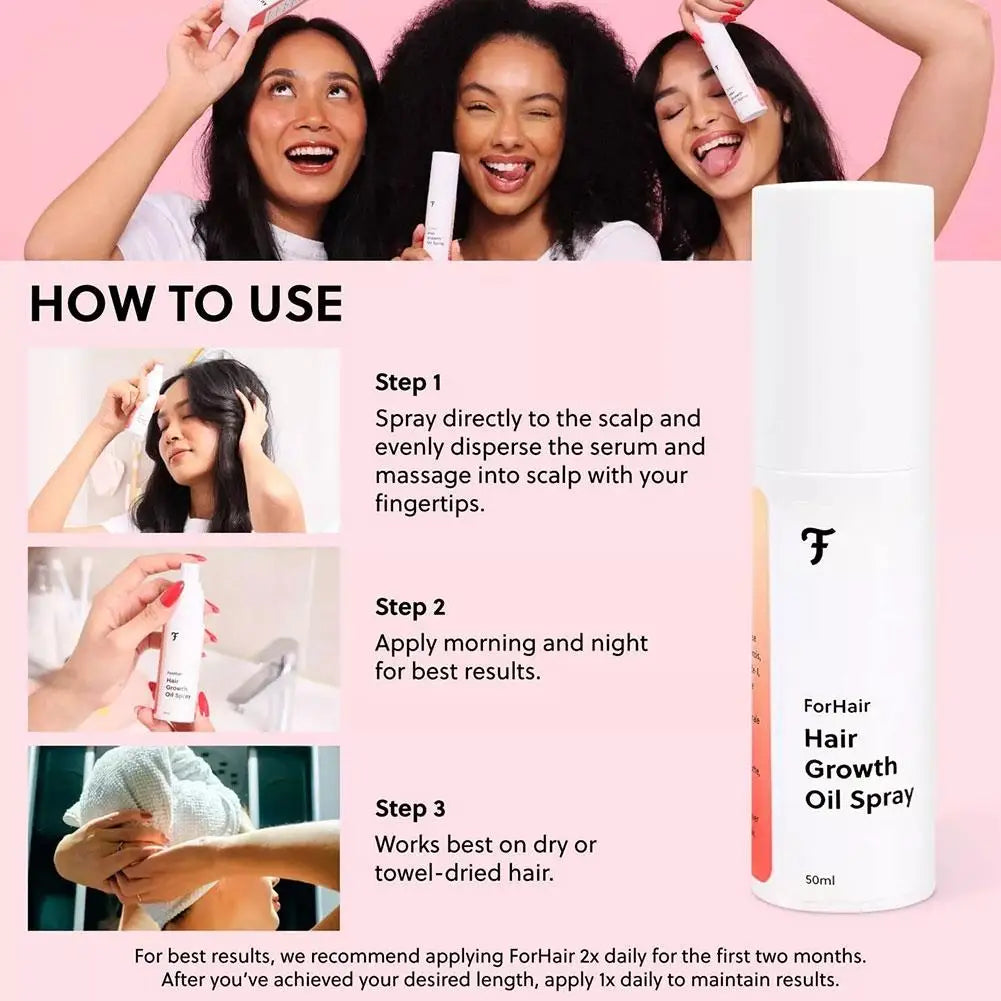 Forchics Anti-Hair Loss Products Hair Growth Natural Essence Spray Repair Damage Frizzy Scalp Hair Root Shiny Essence Hair Care