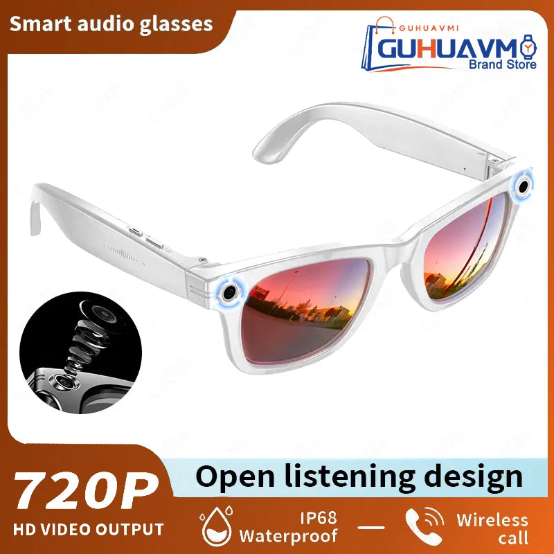 Outdoor 800W Pixel Photography Smart Glasses Men AI Translation Video Recording Voice Assistant Waterproof Fashion Glasses Women