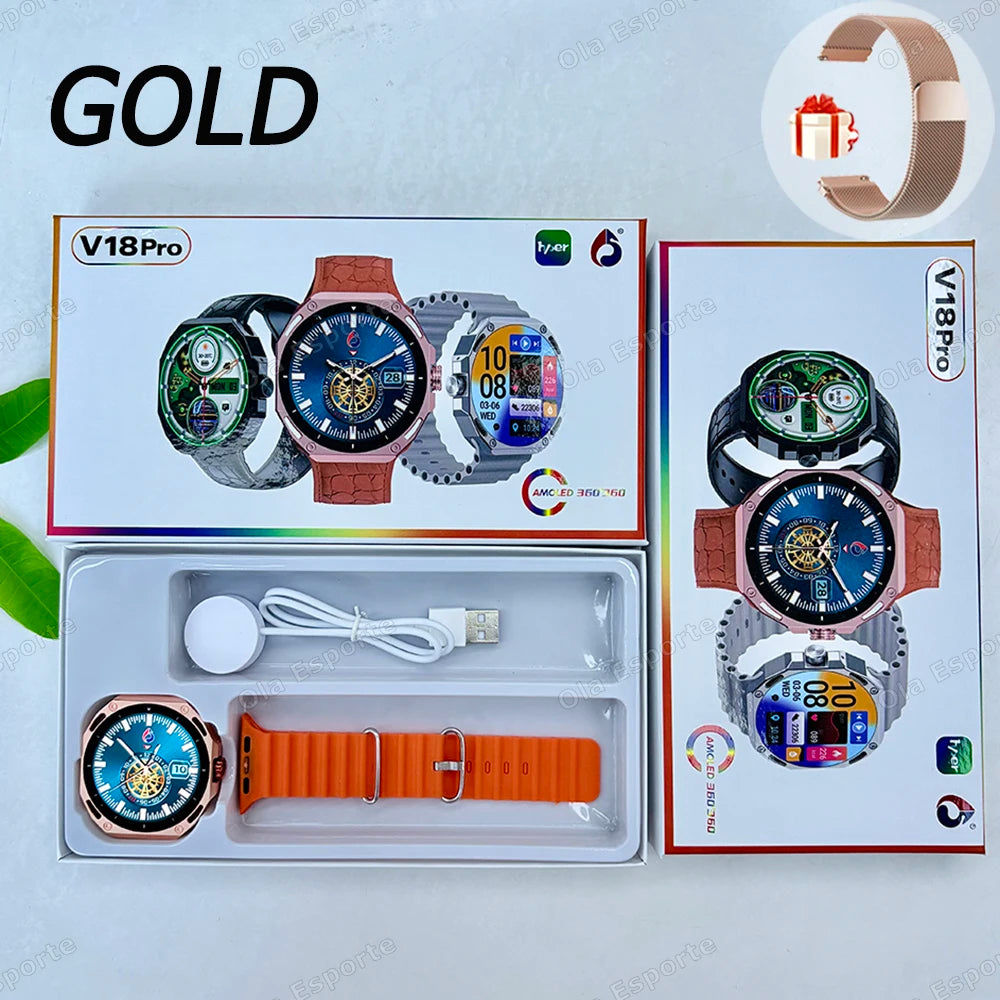 Military NFC Smart Watch 7IN1 Men Women 1.52" AMOLED 5ATM Waterproof Sport Tracker Bluetooth Call Blood Oxygen Men Smartwatch