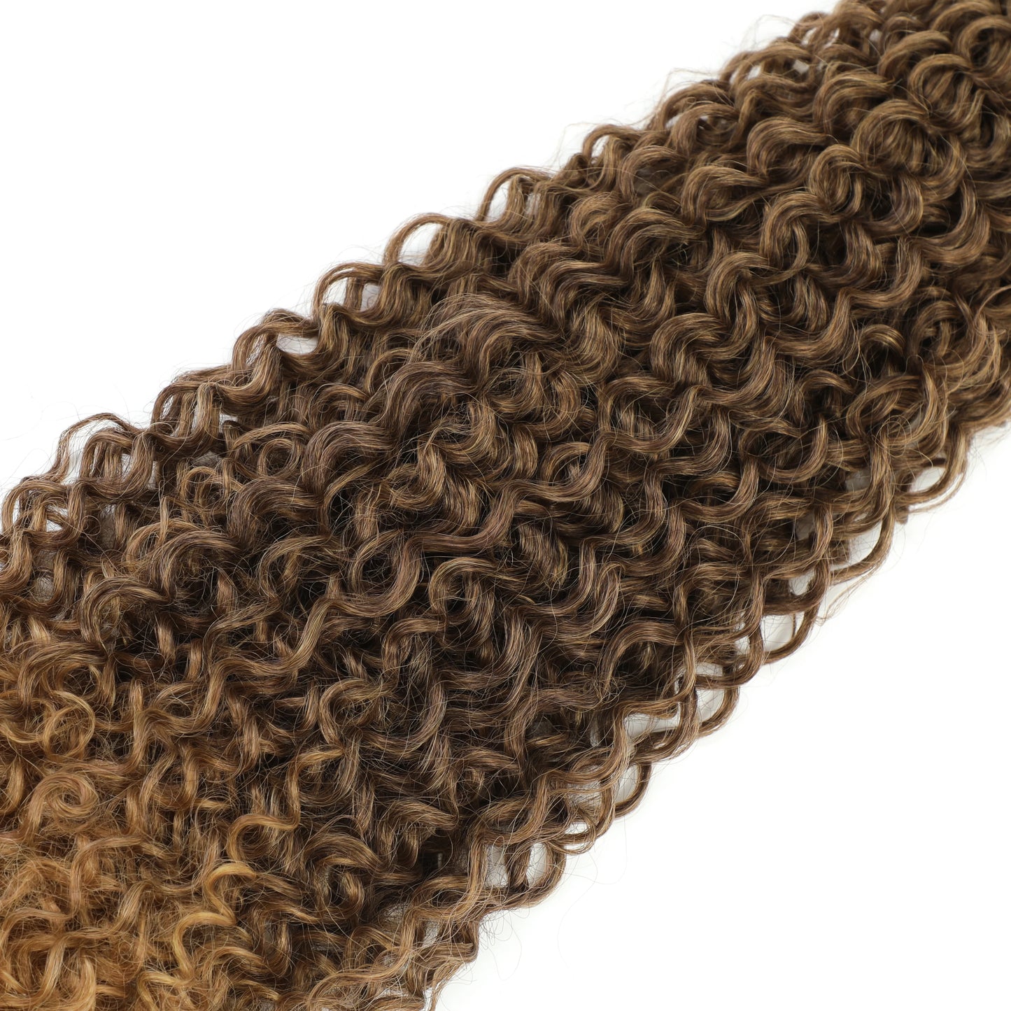 Magicae 30Inches Kinky Curly Hair Synthetic Brown Water Wave Hair Extension High Temperature Ombre Blond 27/613 Hair Bundles