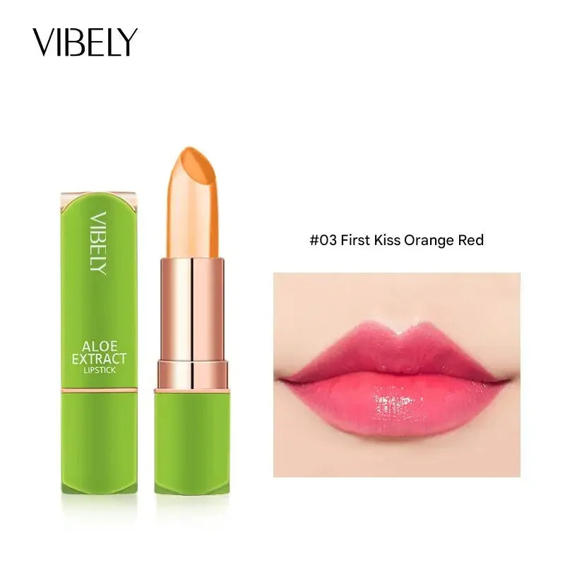 VIBELY 7 Color Mood Changing Lip Balm Natural Aloe Vera Long Lasting Moisturizing Lipstick for Women Color-Shifting Makeup