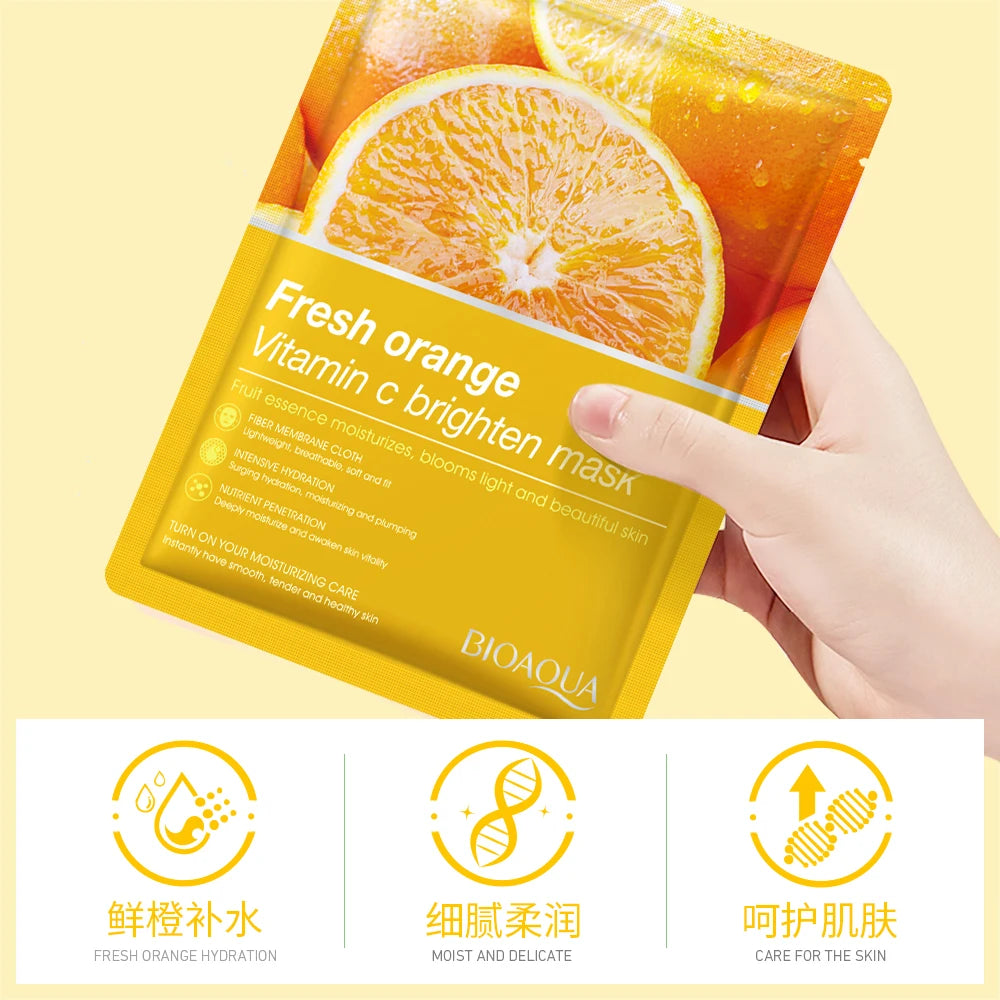 BIOAOUA Probiotics Face Mask Centella Asiatica, Aloe Vera & Vitamin C - Hydrating, Soothing, Brightening & Repairing Facial care