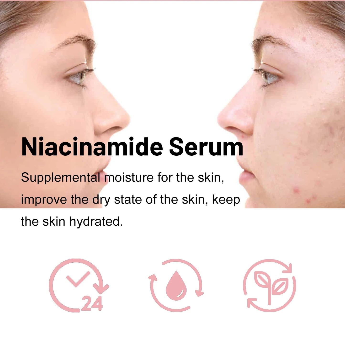 Nicotinamide Brightening Serum Nourishing Gentle Moisturizing Firming Tender Anti-Aging Wrinkle Shrink Pores Long Repair Essence