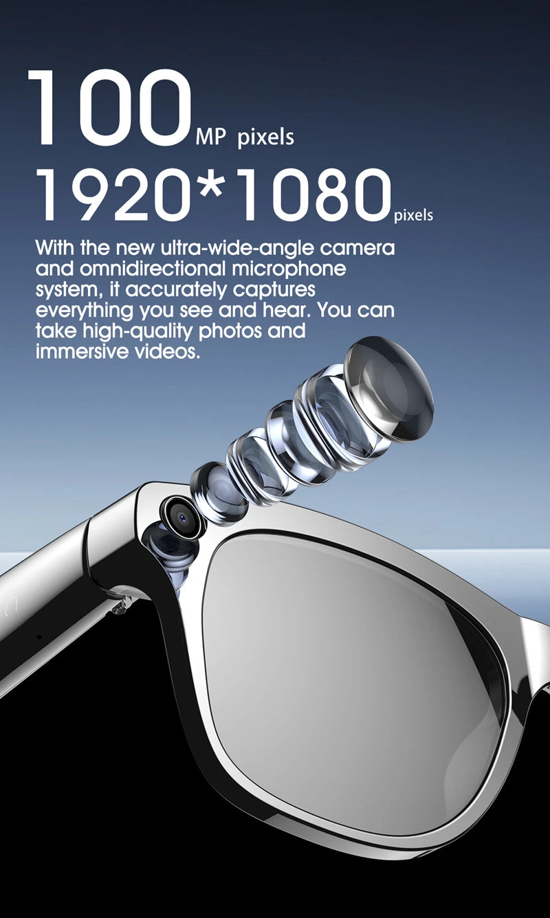 Xiaomi 4K HD AI Smart Glasses GPT 100MP Camera Bluetooth Call video Translation Voice Assistant Control Smart Glasses NEW 2025