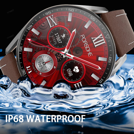 2025 Original Men's smartwatch BT call NFC AI voice assistant Health monitoring Breathing exercises Circular Sports watch