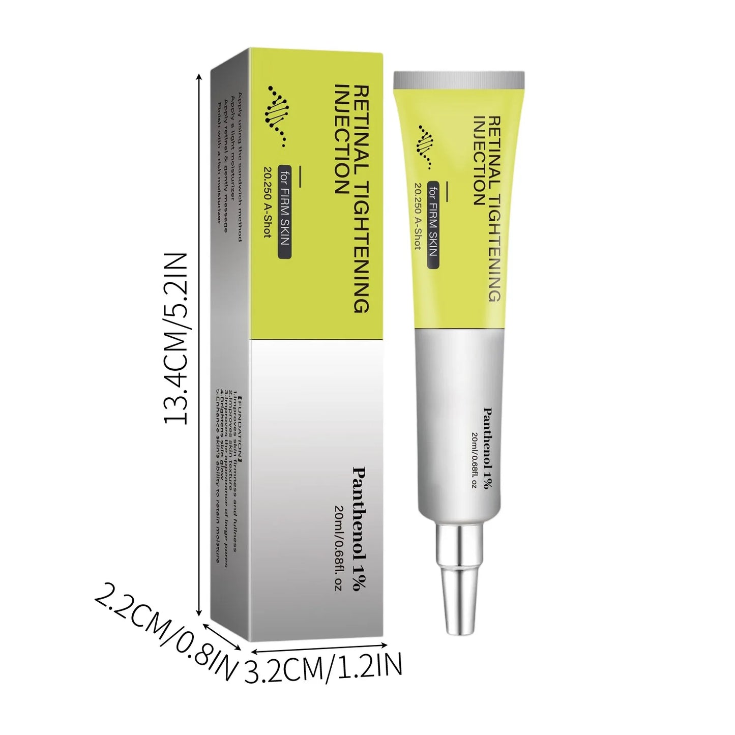 Retinol Eye Cream Tightens, Moisturizes, And Soothes The Eye Skin. Moisturizing Massage Moisturizes And Tightens The Eye Skin.