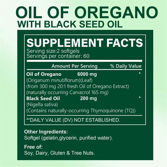 Oregano Oil - Antioxidant, Skin Care, Hair Care, Heart Health, Blood Sugar Promotion, Immunity Enhancement