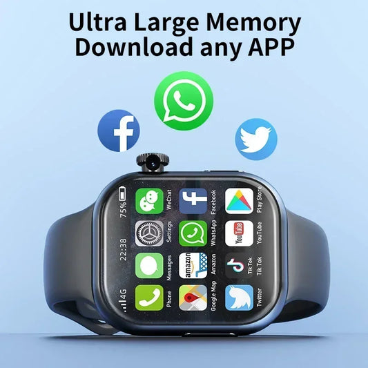 Premium VP19 Smartwatch Android IOS Supported 4G Full Network WiFi Independent SIM Card Rotating Camera GPS Google Play