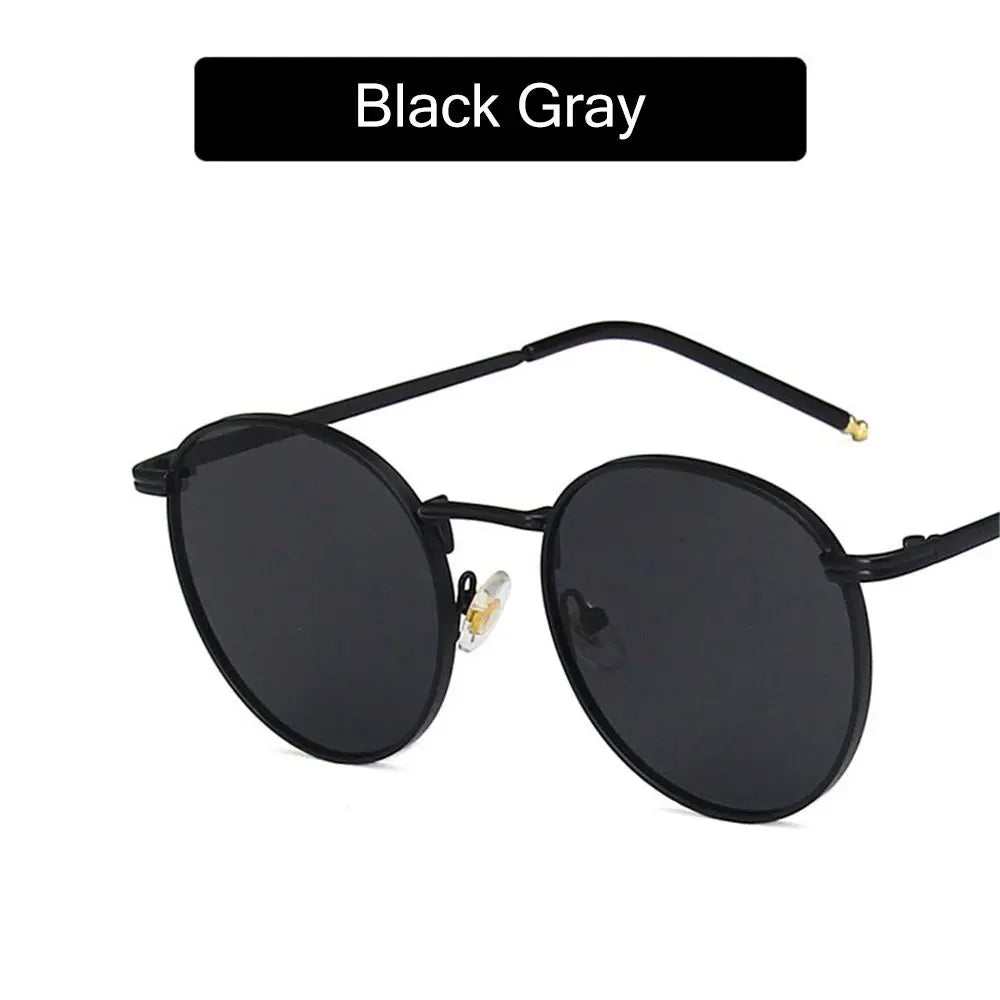 Hip Hop Metal Frame Fishing Women's Eyewear Women Men Sunglasses Round Sun Glasses Shades