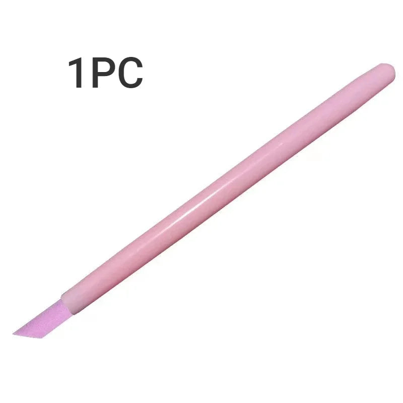 Quartz Nail Skin Grinding Pen Cuticle Remover Trimmer Dead Skin Remover Nail Polish Pen Manicure Stick Nail Files Manicure Tools