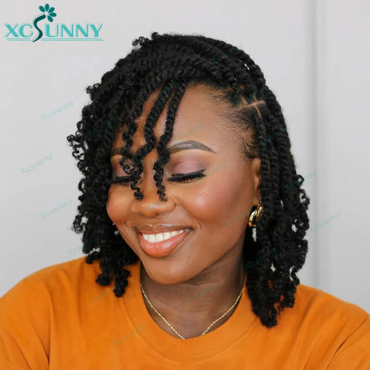 Bulk Human Hair For Twist Braiding Afro Kinky Curly Bulk Human Hair For Twisting Short Twist Braids 100g/Bundle