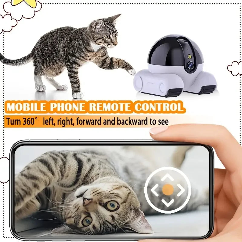 Pet Surveillance Camera | 360° Robot Camera,Baby Pet Camera, Bidirectional Dialogue,Motion Detection,Dog/Cat/Baby/Elderly
