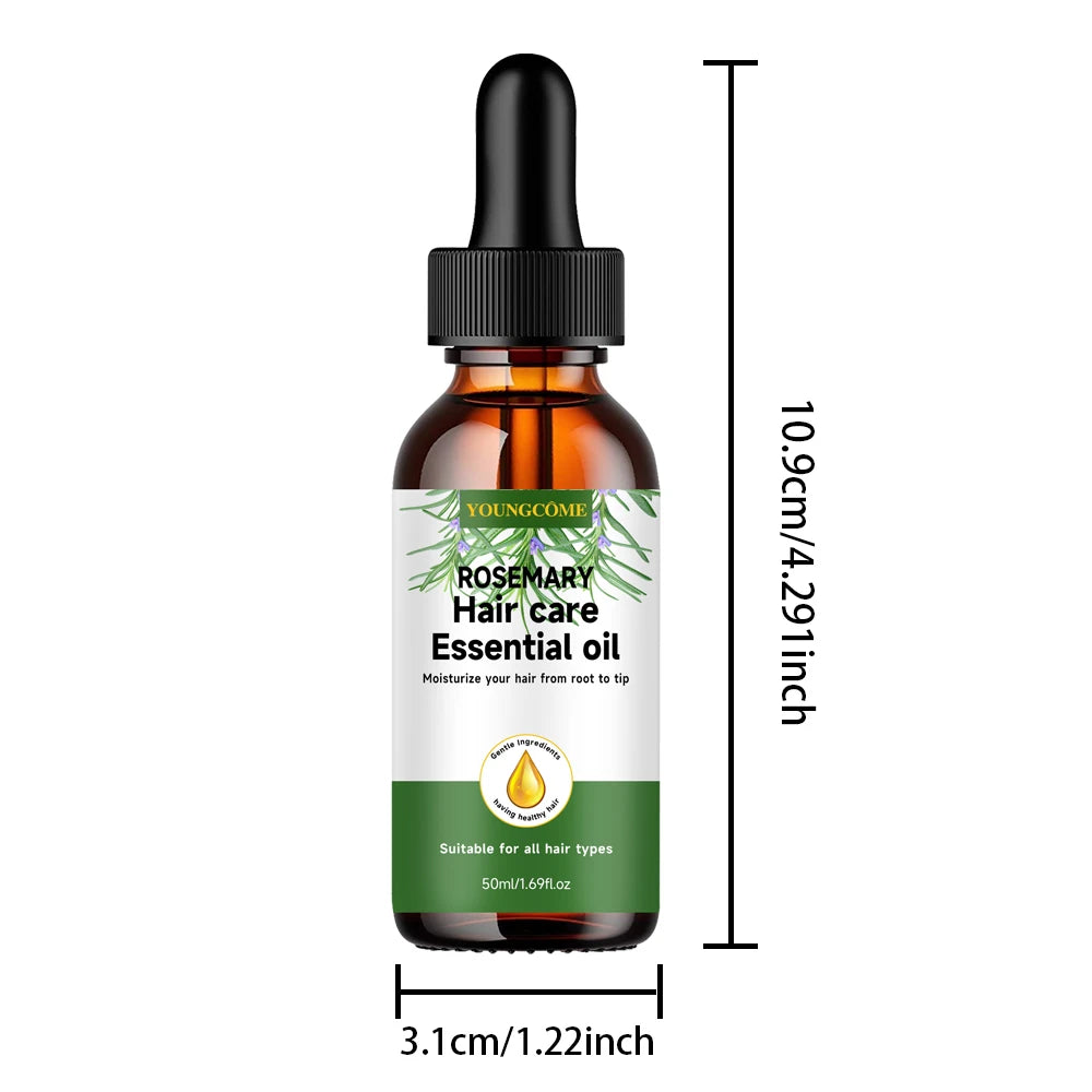 YOUNGCOME Rosemary hair care essential oil, Nourishes Improves Frizz Prevents Hair Loss Hair Care Scalp Treatment Anti Dandruff