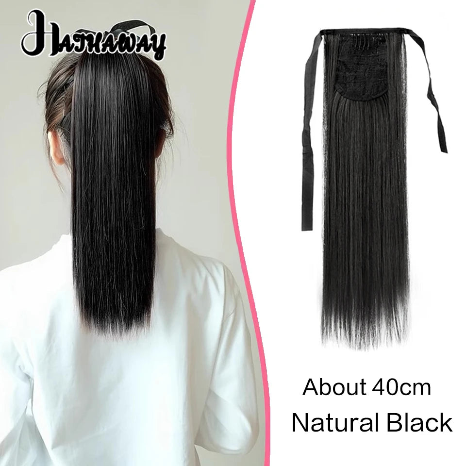 14 Inch Wavy Long Curly Hair Strap-type Pear Flower Curly Wig Ponytail Female Synthetic Fluffy Natural Shopping Commuting Wear