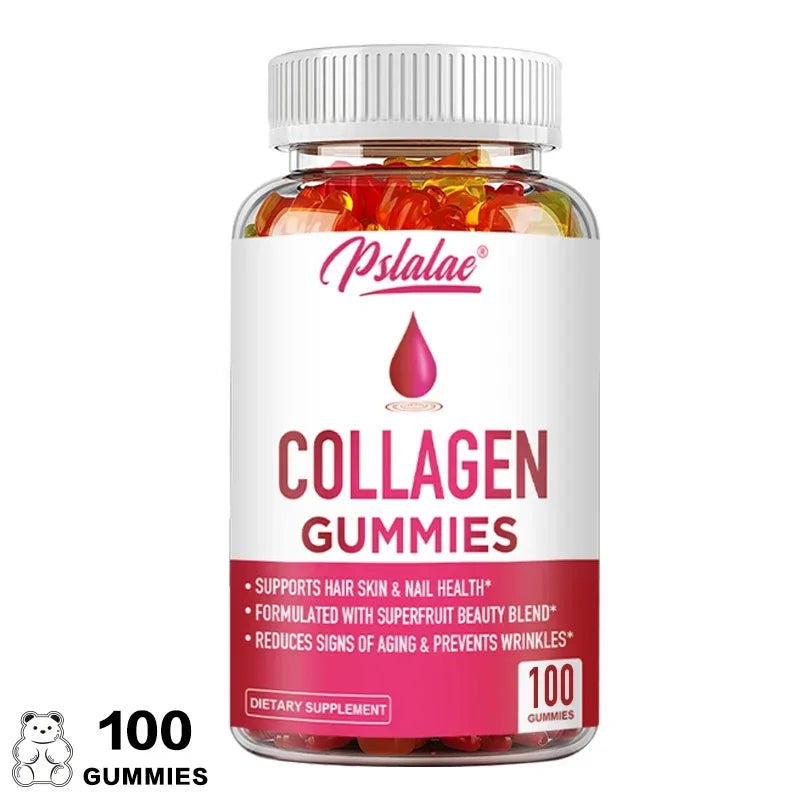 Collagen Gummies for Antioxidant Skin, Hair, Joints, Calcium Absorption, Digestion Immune System Health Supplement, Non-GMO