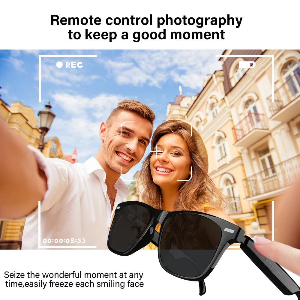 LAXASFIT New Smart Wireless Bluetooth Glasses TWS Listen to music and answer phone calls Men Women Fashion Sunglasses Eyeglasses