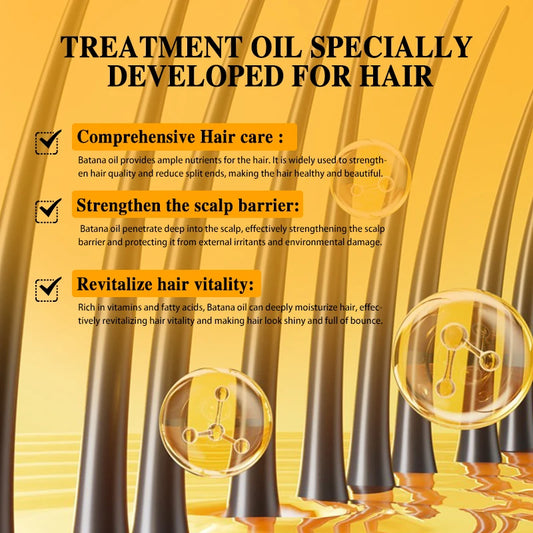 Hair Growth Essential Loss Batana Oil Regrowth Strengthen Roots Hair Care Oil Hair Nourishes Scalp Improve Scalp Circulation