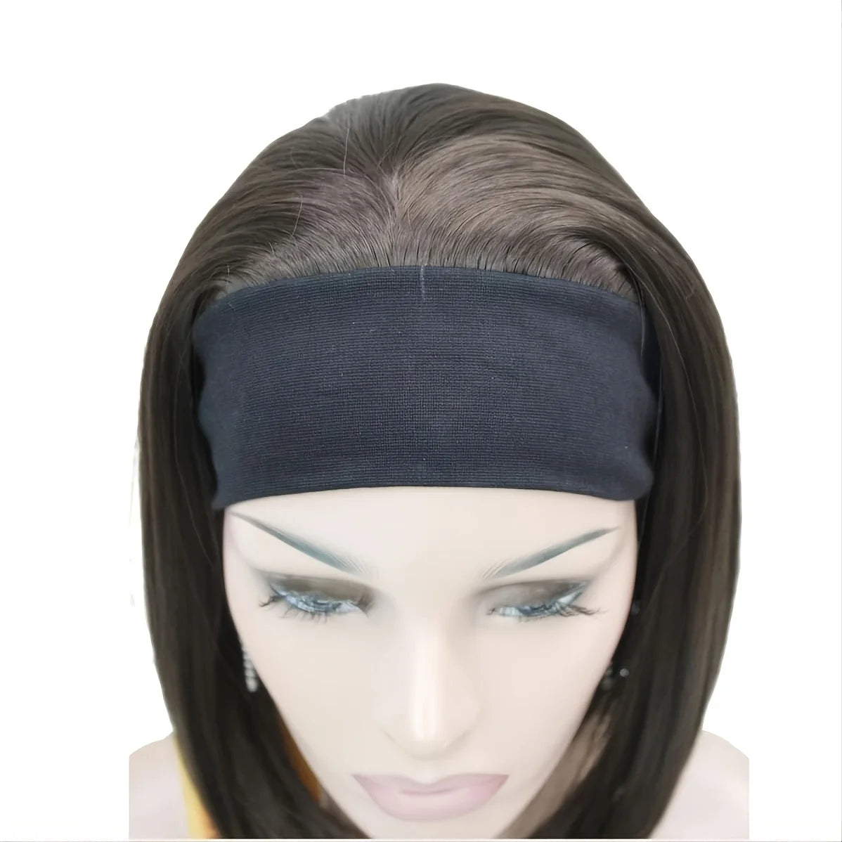 Natural Short Bob Wig with Adjustable Headband – Stylish Synthetic Wig for Women | Lightweight & Tangle-Free