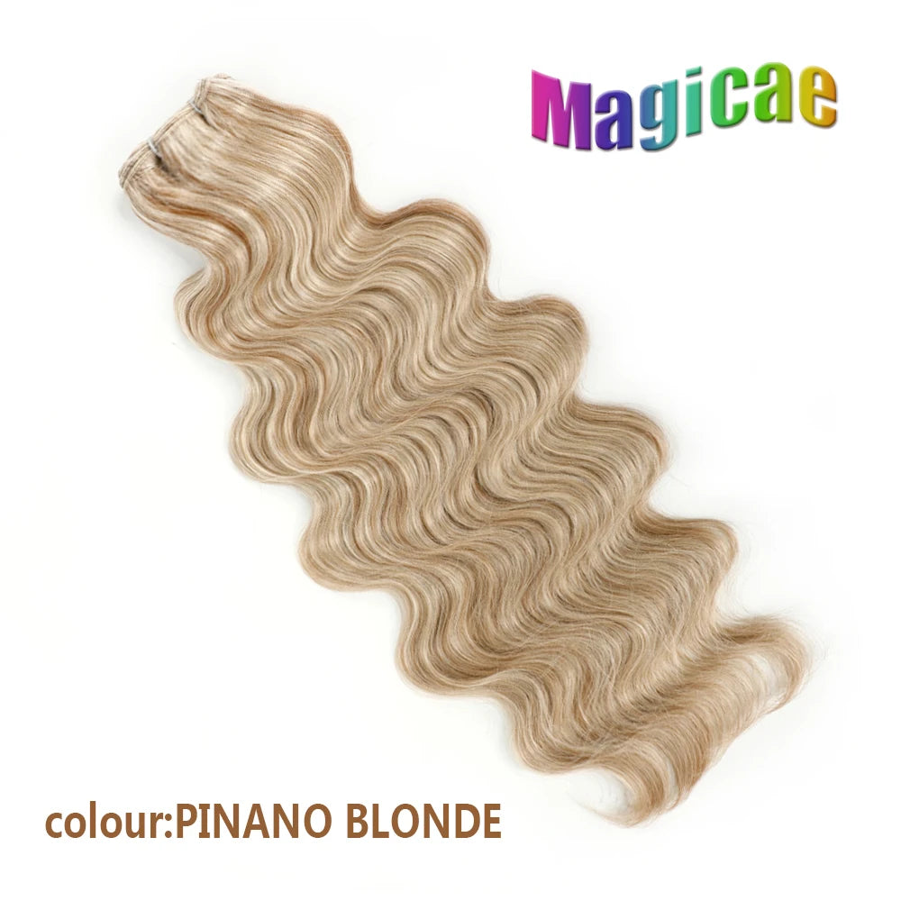 Magicae 30Inches Brown 12# M816# Sliver White Ombre Blond 613 Ombre 27# Body Wave High Temperature Synthetic Hair Extensions
