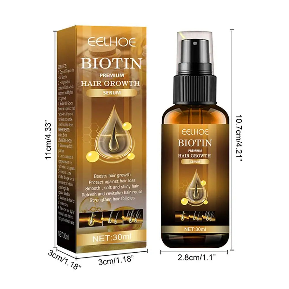 1-20XHair Growth Products Biotin Fast Growing Hair Essential Oil Anti Hair Loss Spray Scalp Treatment Repair Loss Growing Unisex